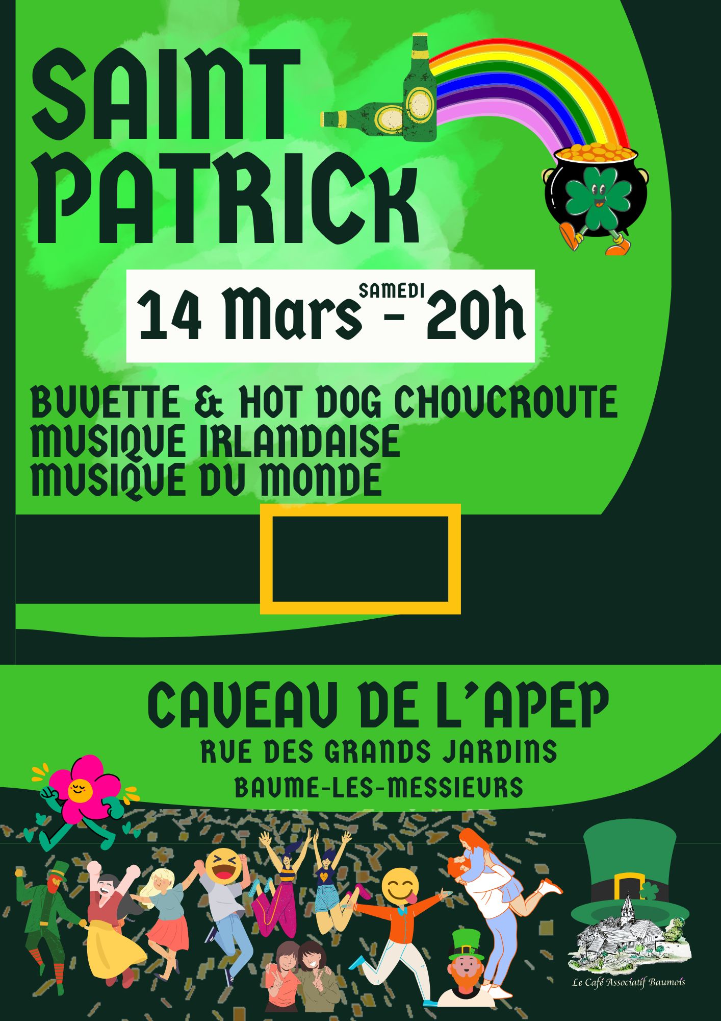 Soirée Saint Patrick à Baume
