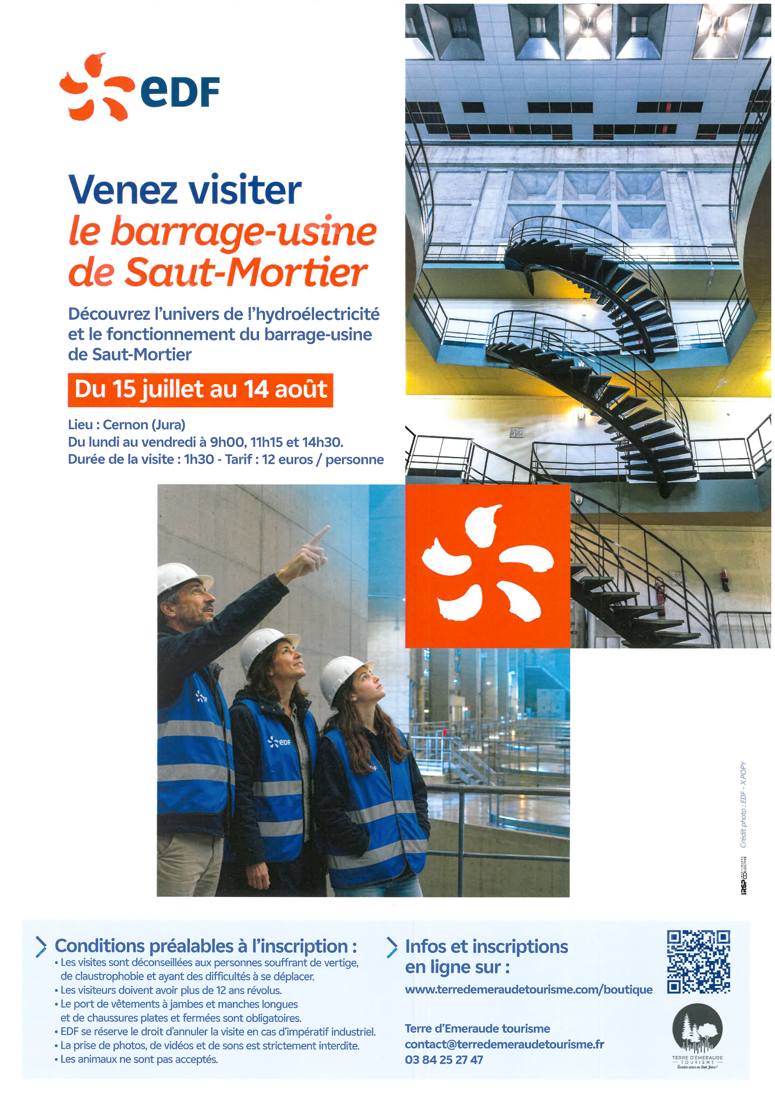 Visite du barrage-usine de Saut-Mortier