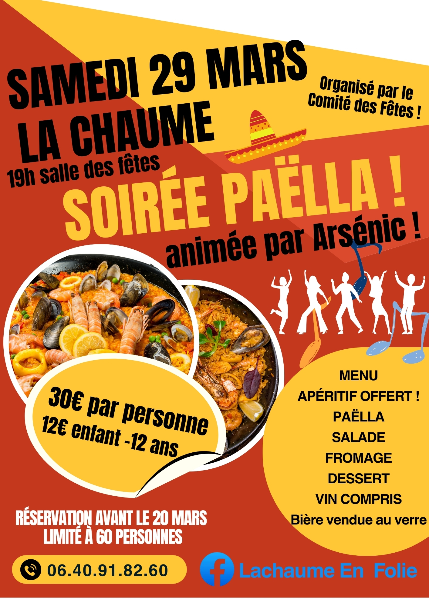 Affiche Soirée Paëlla (Document (A4)) - 1