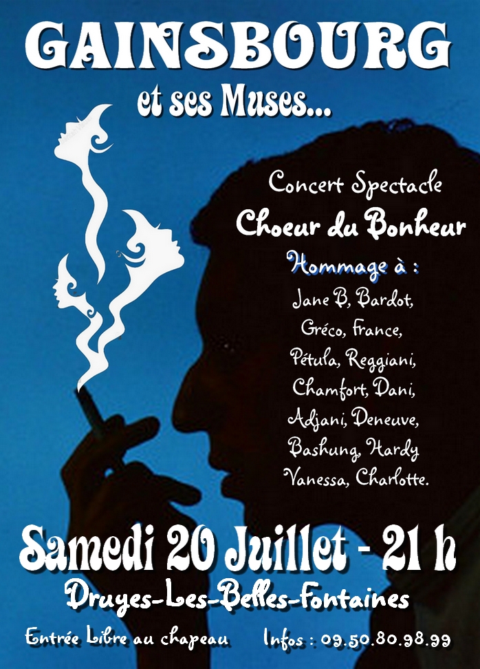 Affiche Spectacle Gainsbourg et ses Muses - Druyes