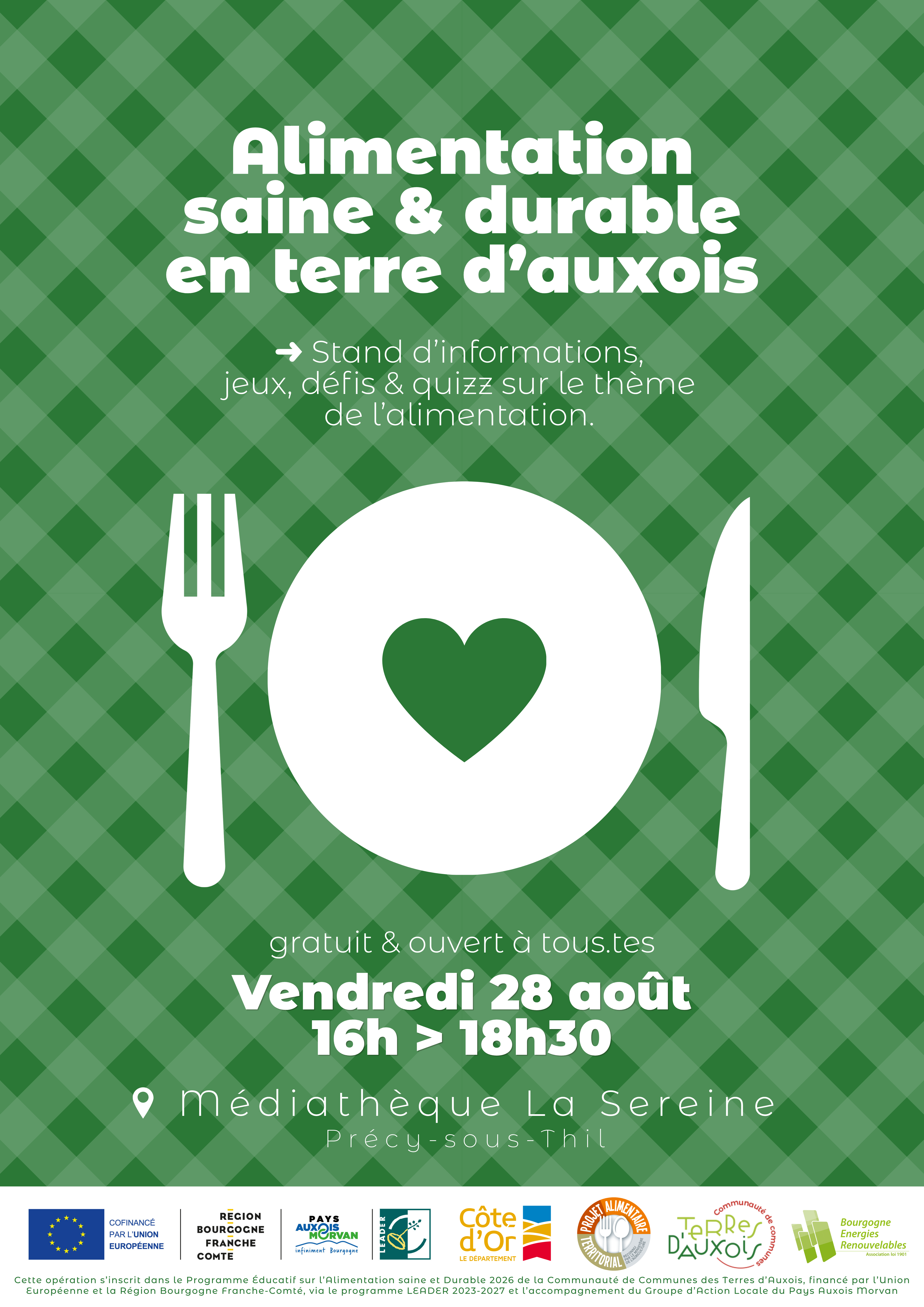 Stand "Alimentation saine et durable en Terres d'Auxois"
