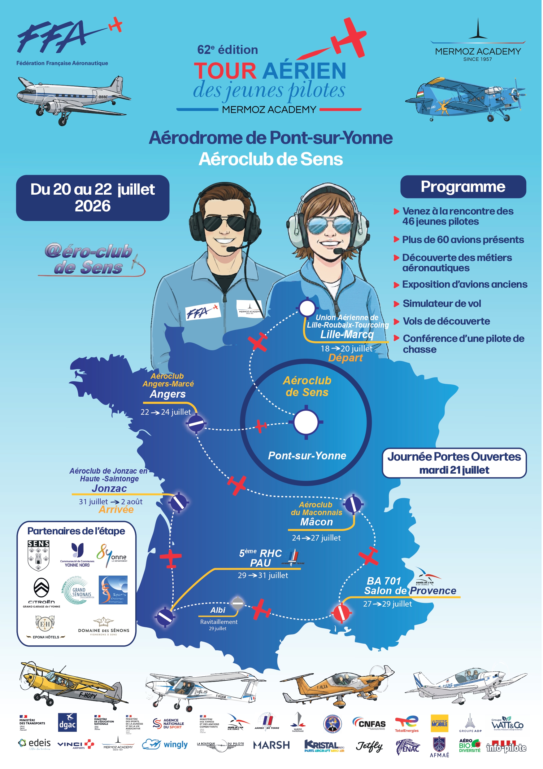 62e édition Tour Aérien des jeunes pilotes
