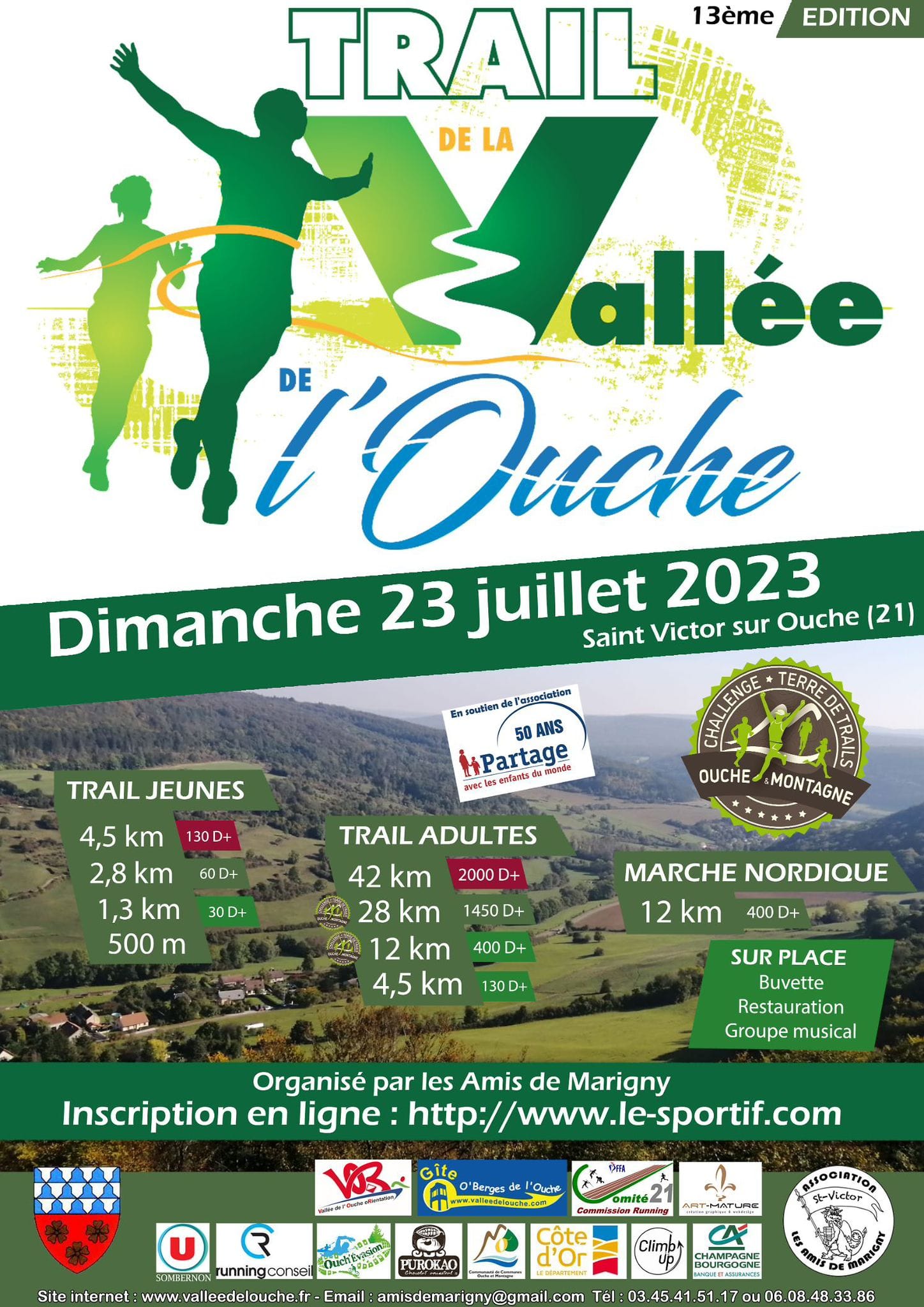 Affiche Trail Vallée de L'ouche 23.07.23