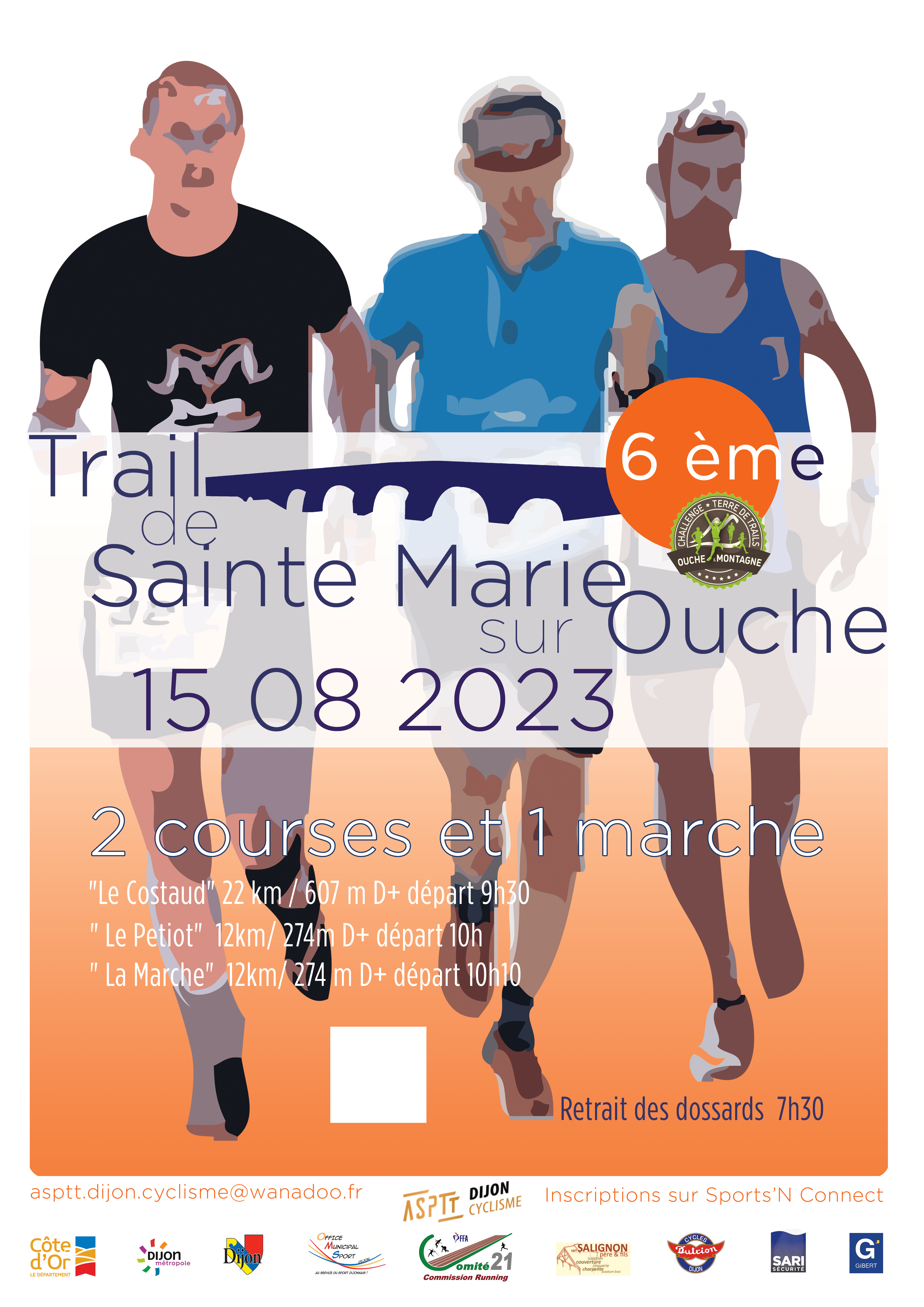 Affiche Trail de Ste Marie sur Ouche 15.08.23
