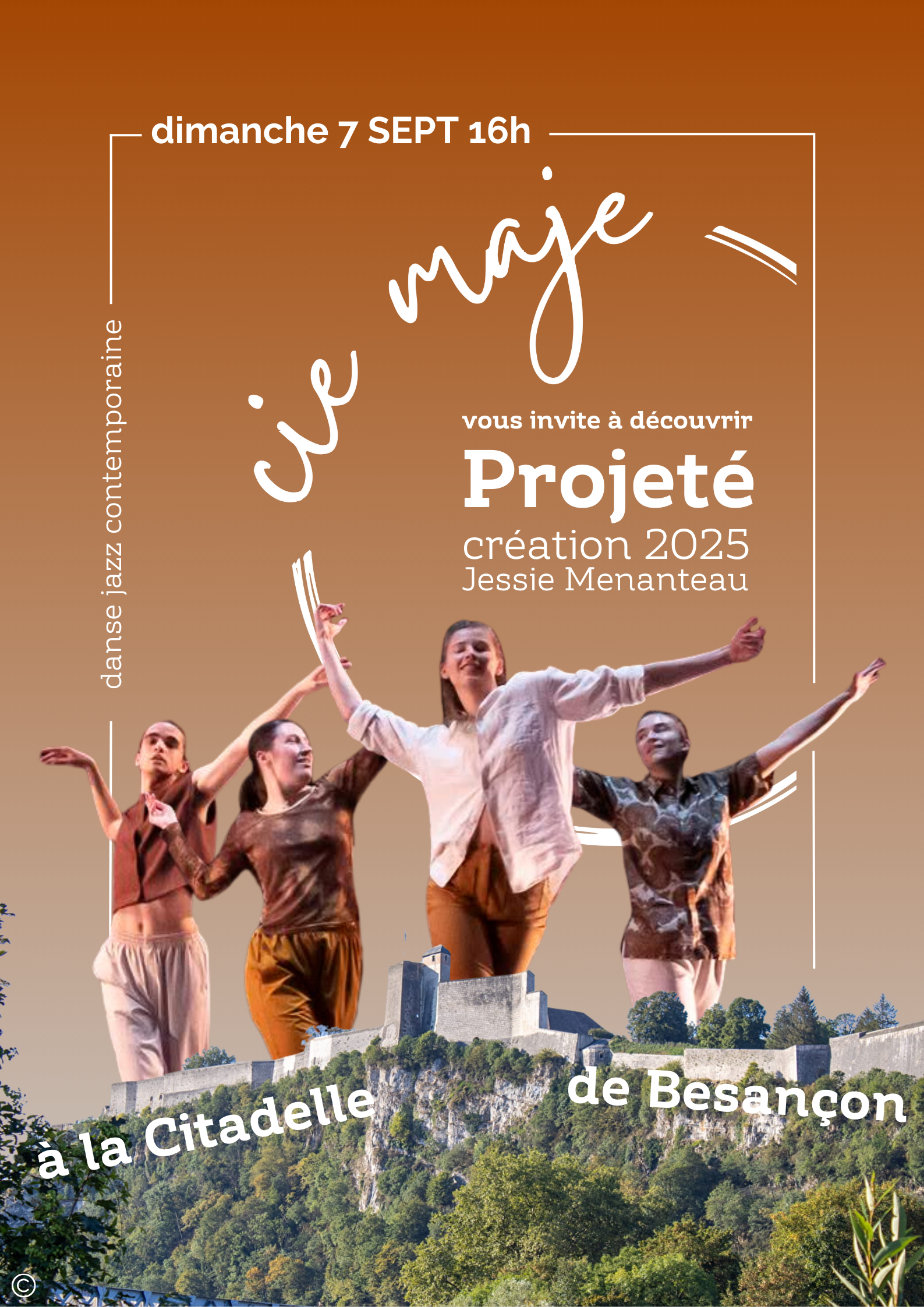 Rose Noir et Beige Élégant Spectacle de Danse Affiche - 3