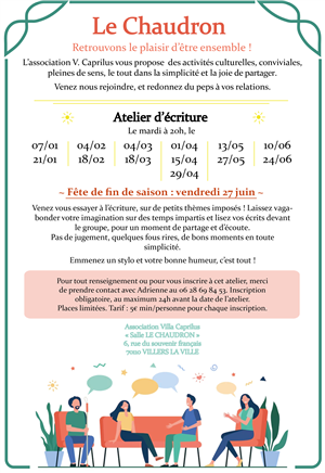 Ateliers écriture