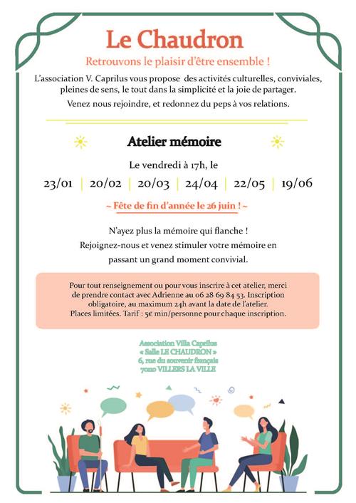 Ateliers m&eacute;moire