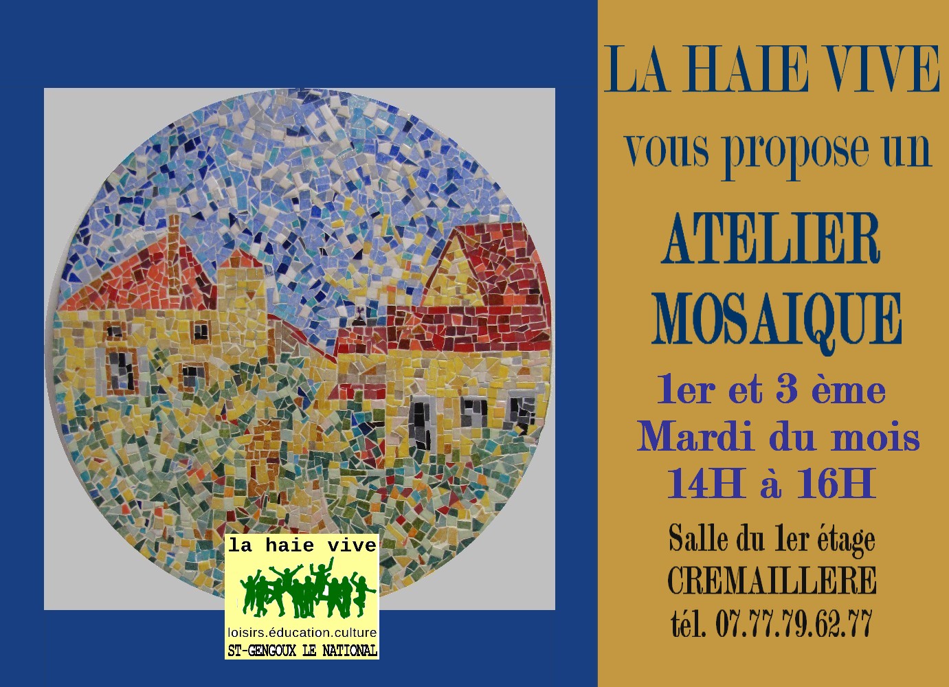 AFFICHE ATELIER MOSAIQUE DE LA HAIE VIVE