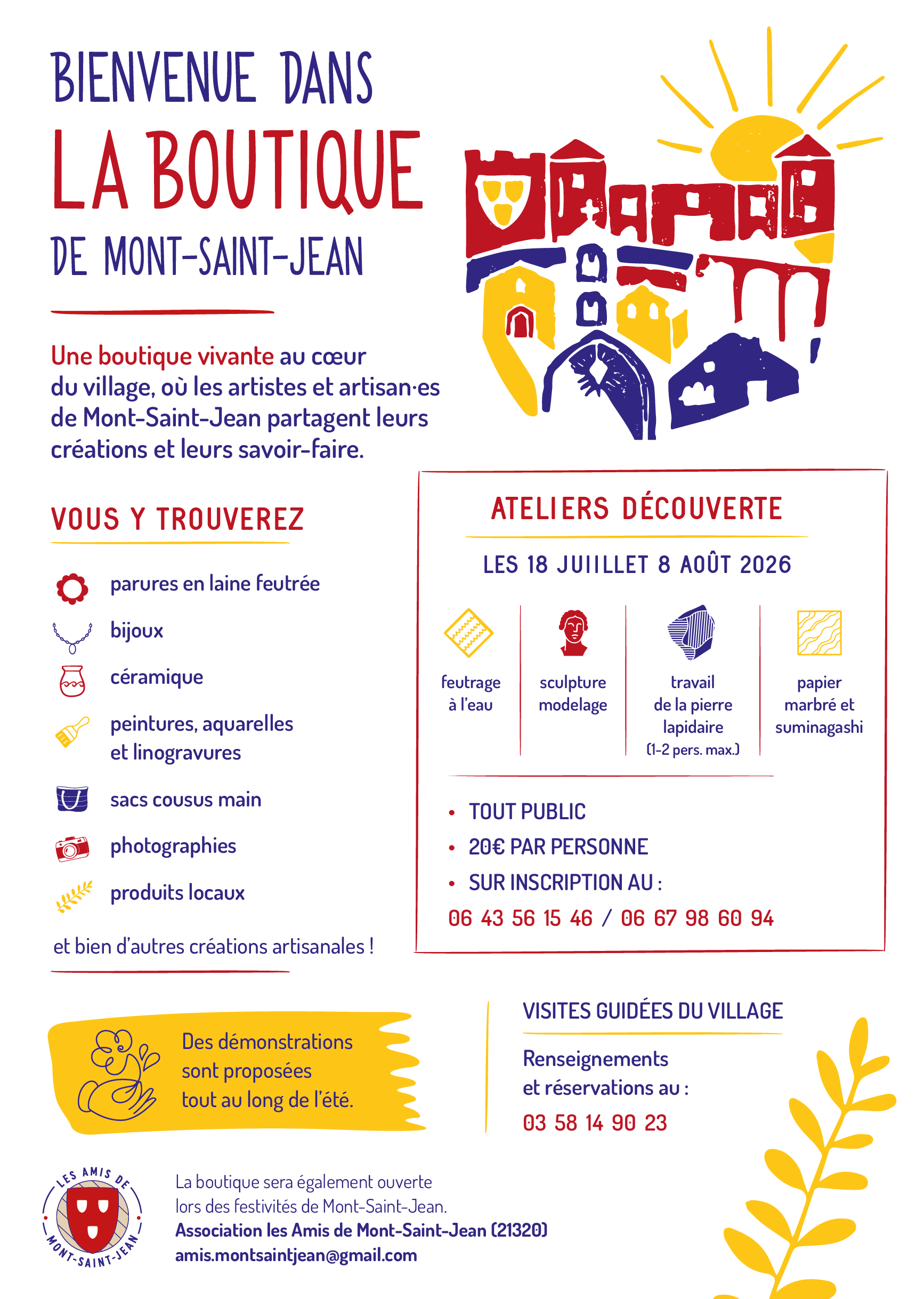 Ateliers découverte et visite guidée à Mont St Jean