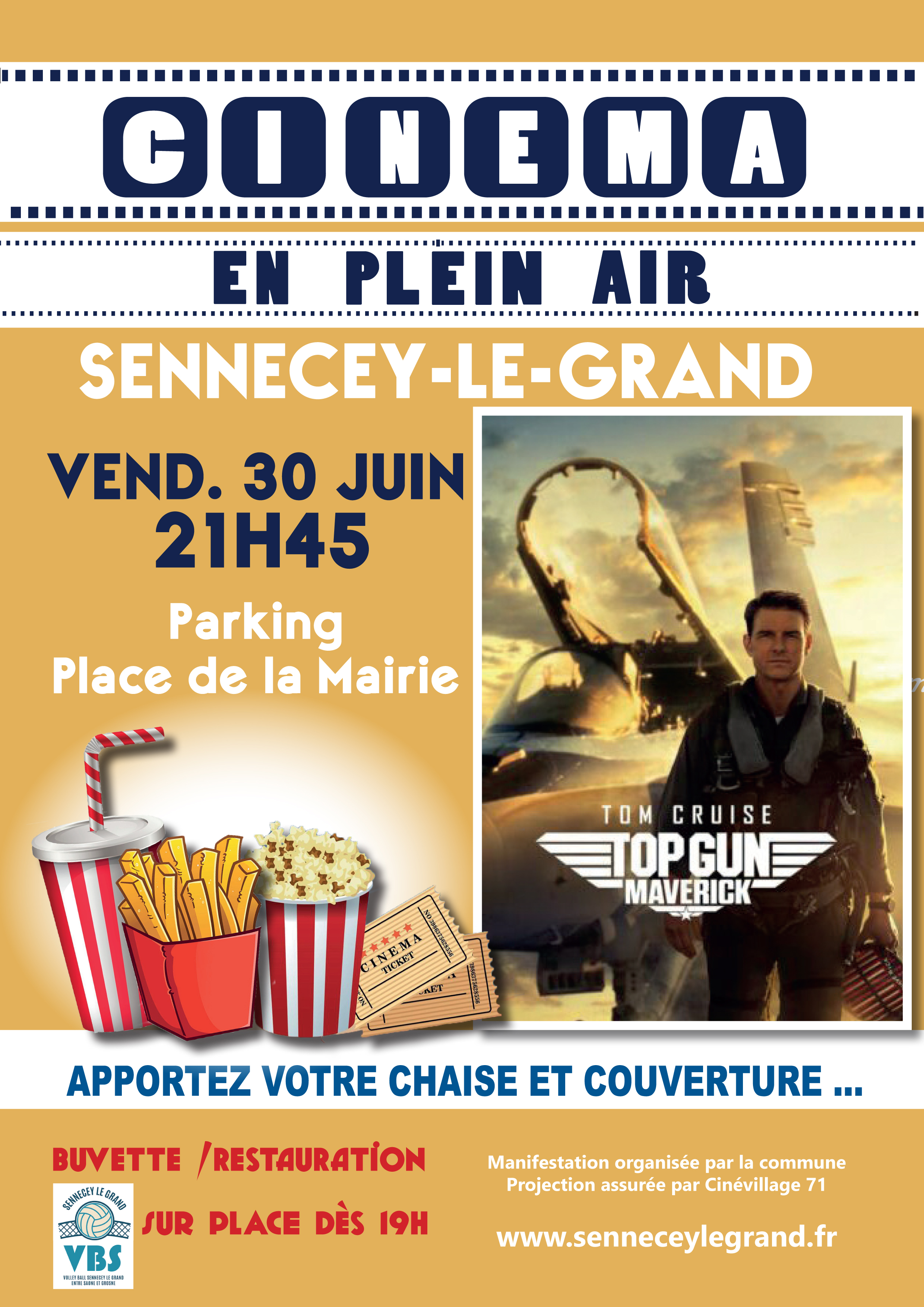 Affiche cinema en plein air 2023