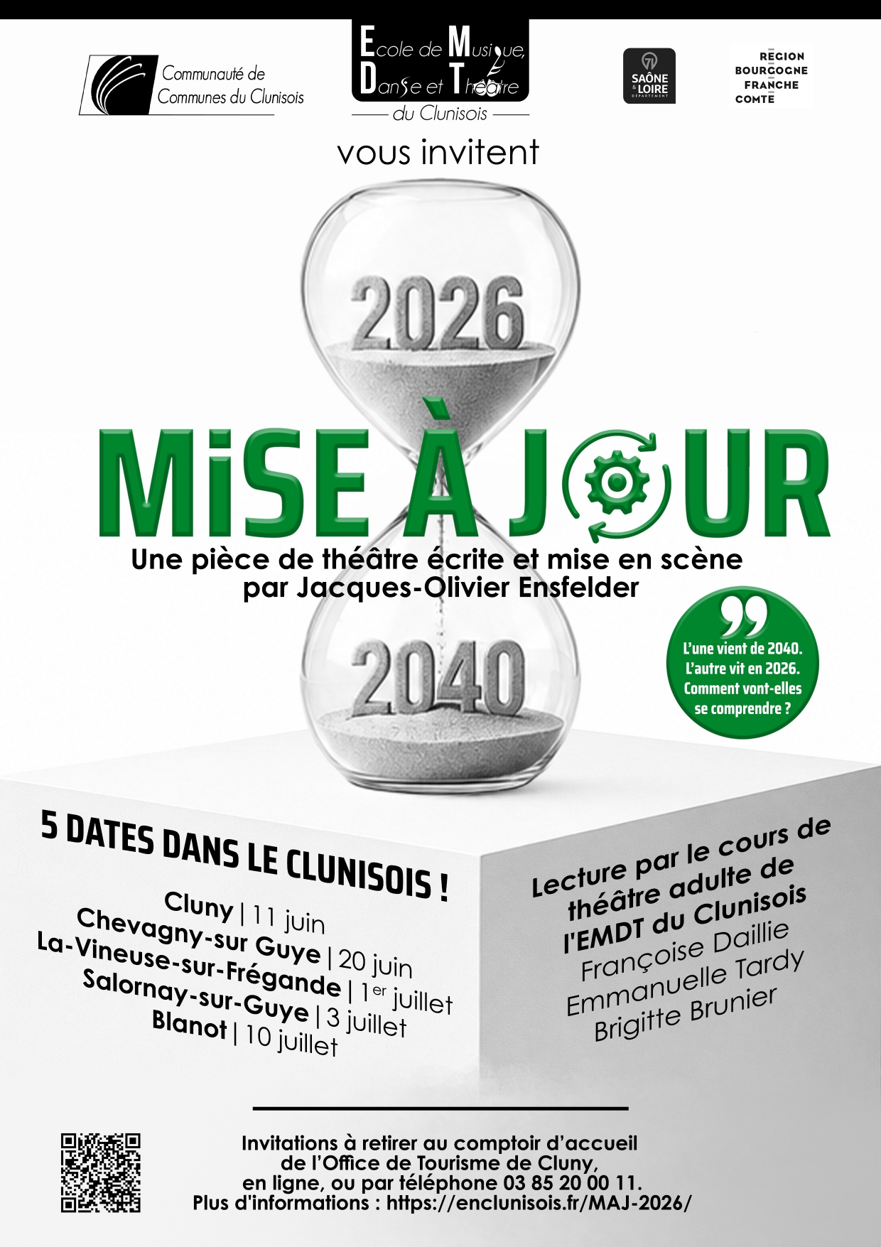Tournée lecture théâtre dans le Clunisois