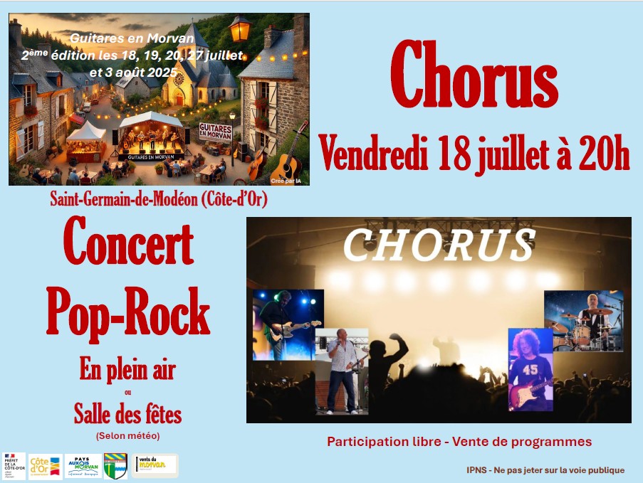 Affiche concert Chorus du 18 juillet à 20h