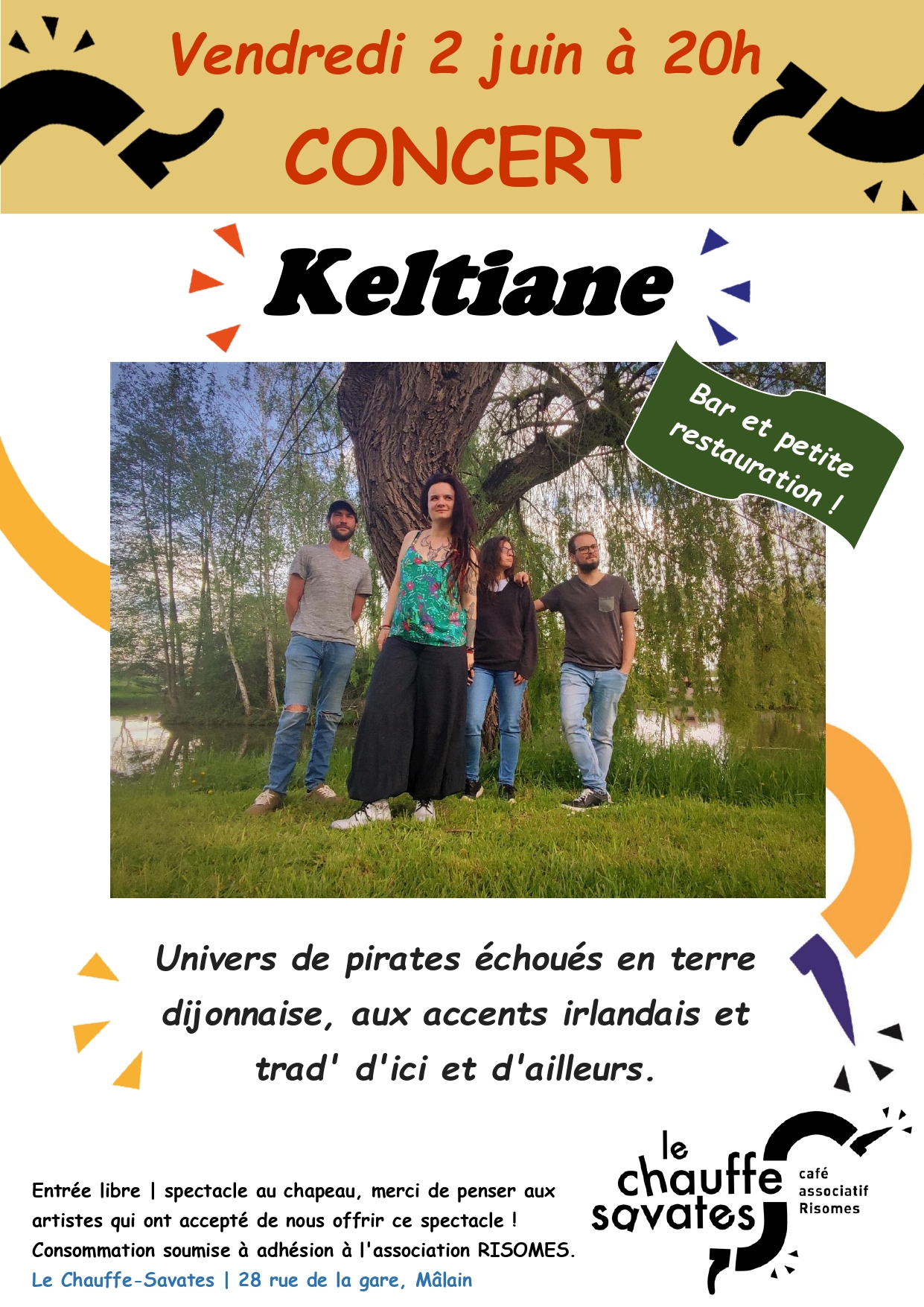 Affiche concert Keltiane Mâlain 02.06.23