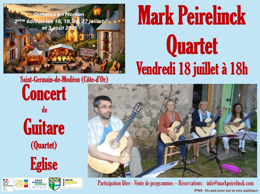Affiche concert Mark Peirelinck Quartet