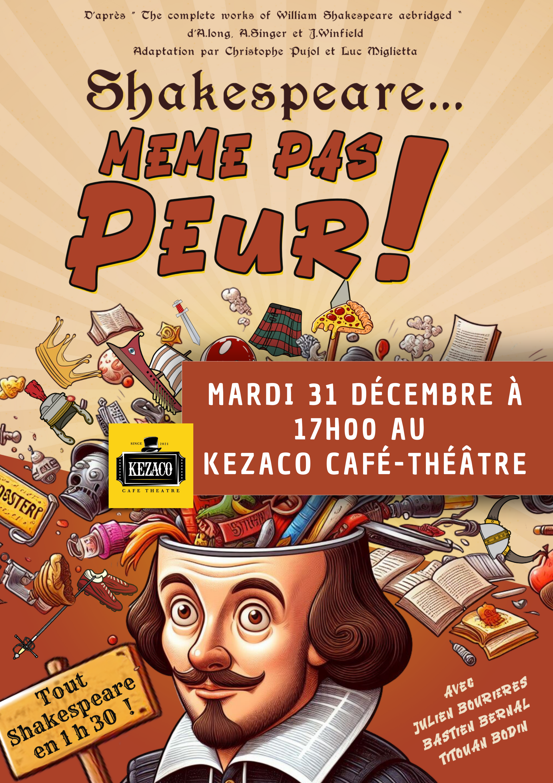  Affiches - avec date - saison 4 - Affiche date - Shakespeare... même pas peur !