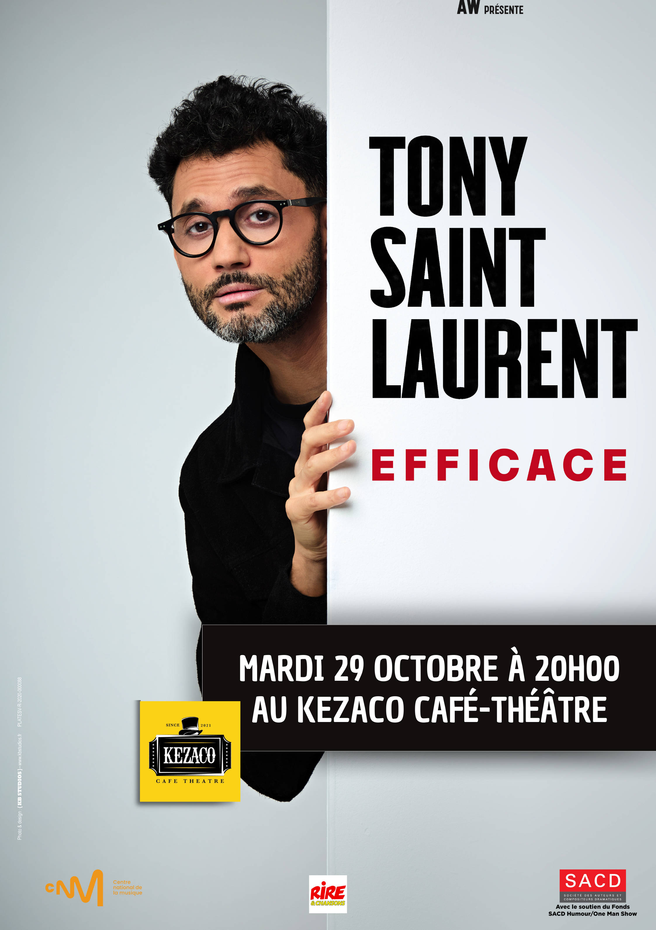  Affiche - avecAffiche - Tony Saint Laurent dans Efficace