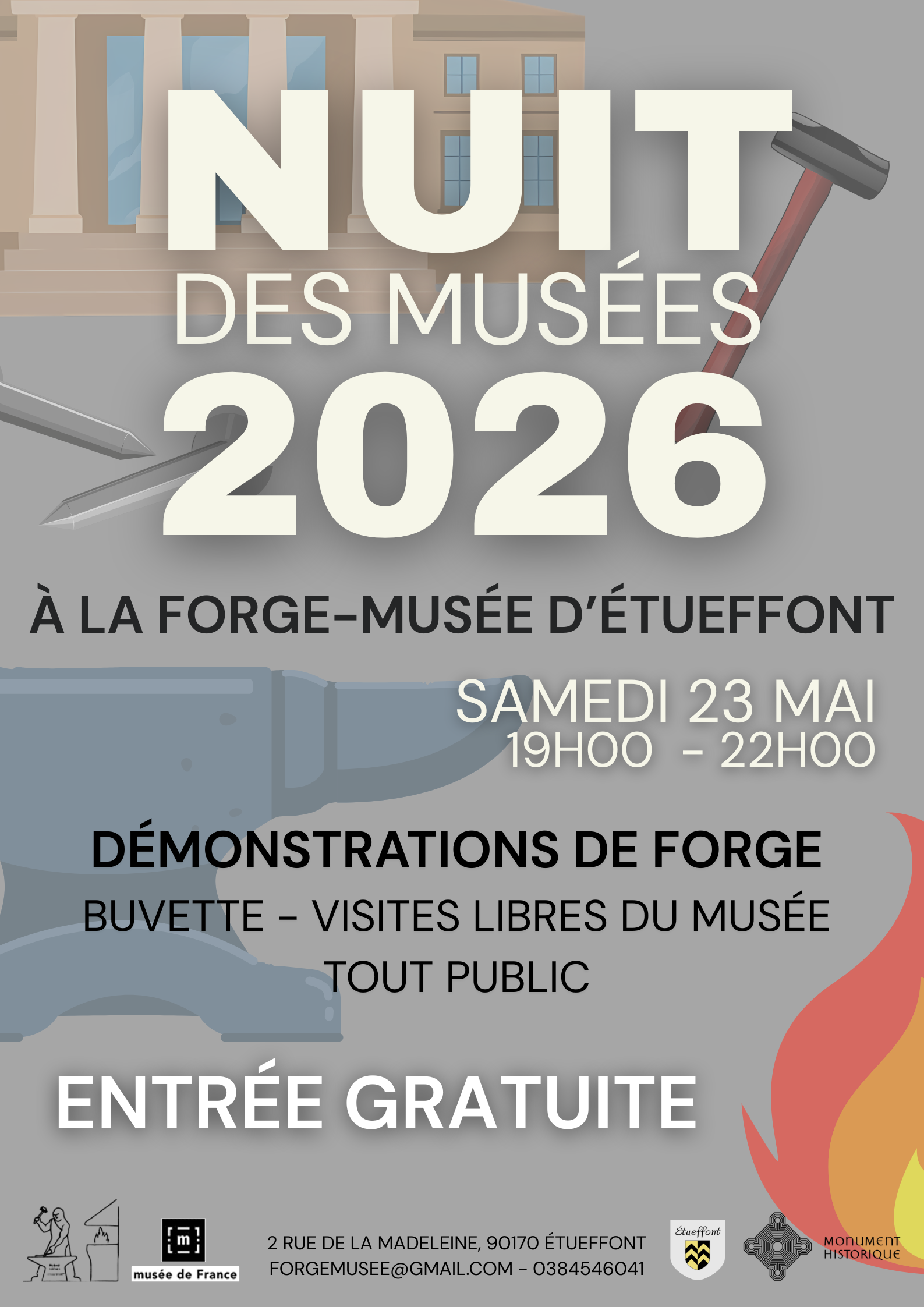 Nuit des musées 2026 à la forge musée