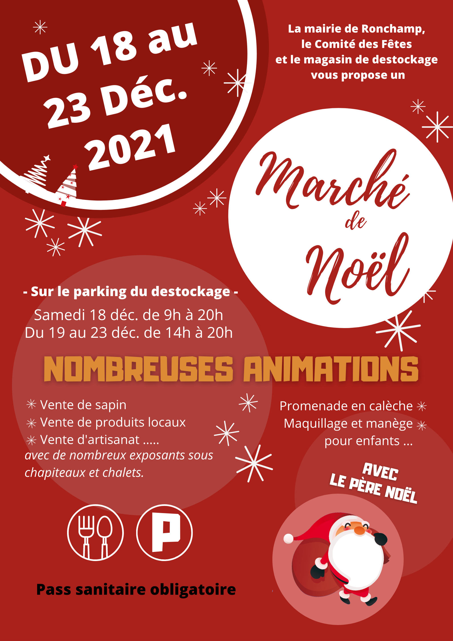 Affiche de vacances de Noël