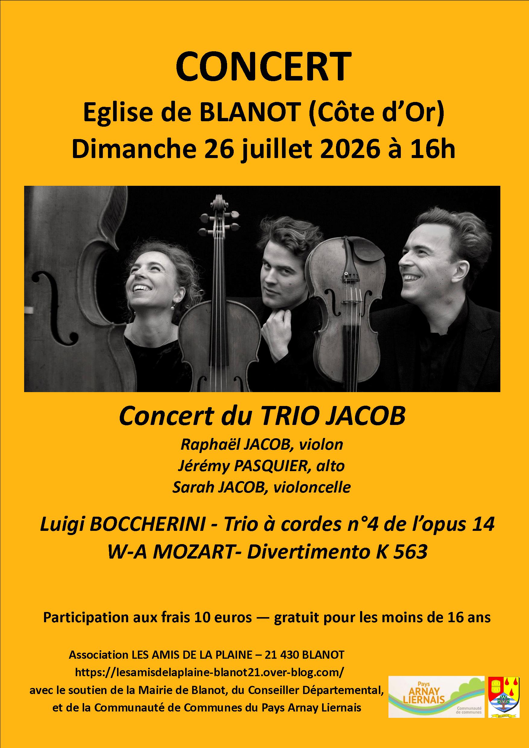 Concert du Trio Jacob