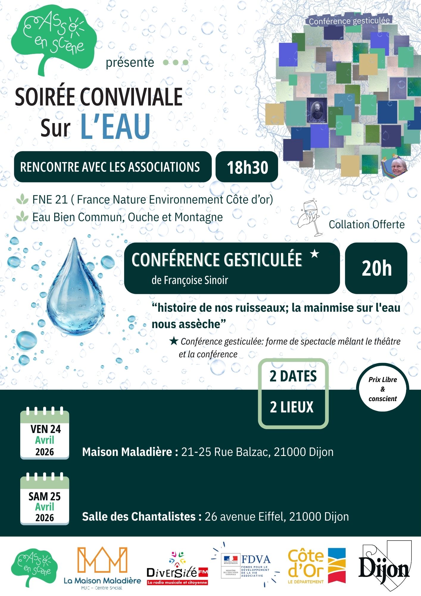 Soirée conviviale sur l'eau - Conférence gesticulée - Maison Maladière