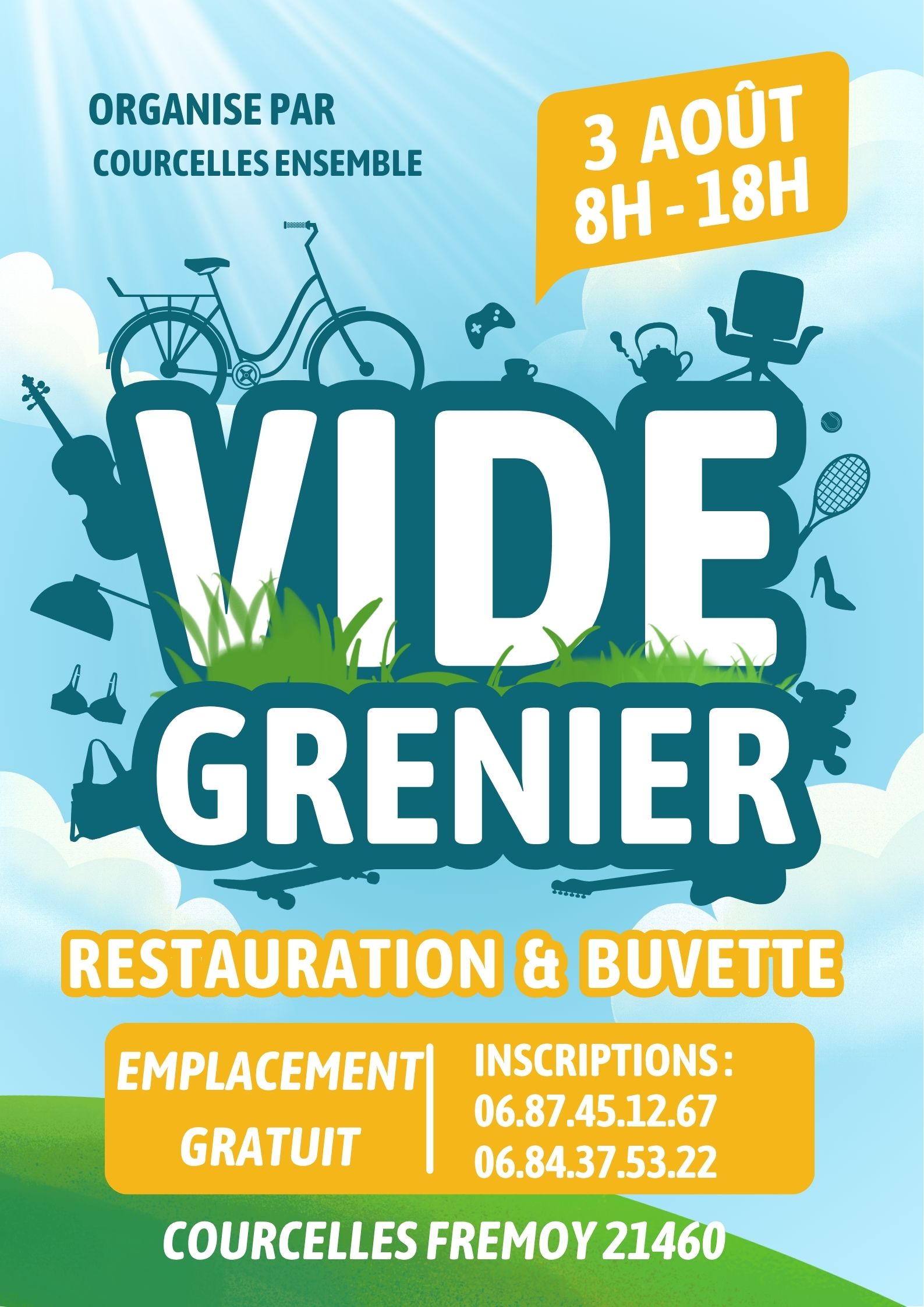 vide grenier Courcelles Fremoy