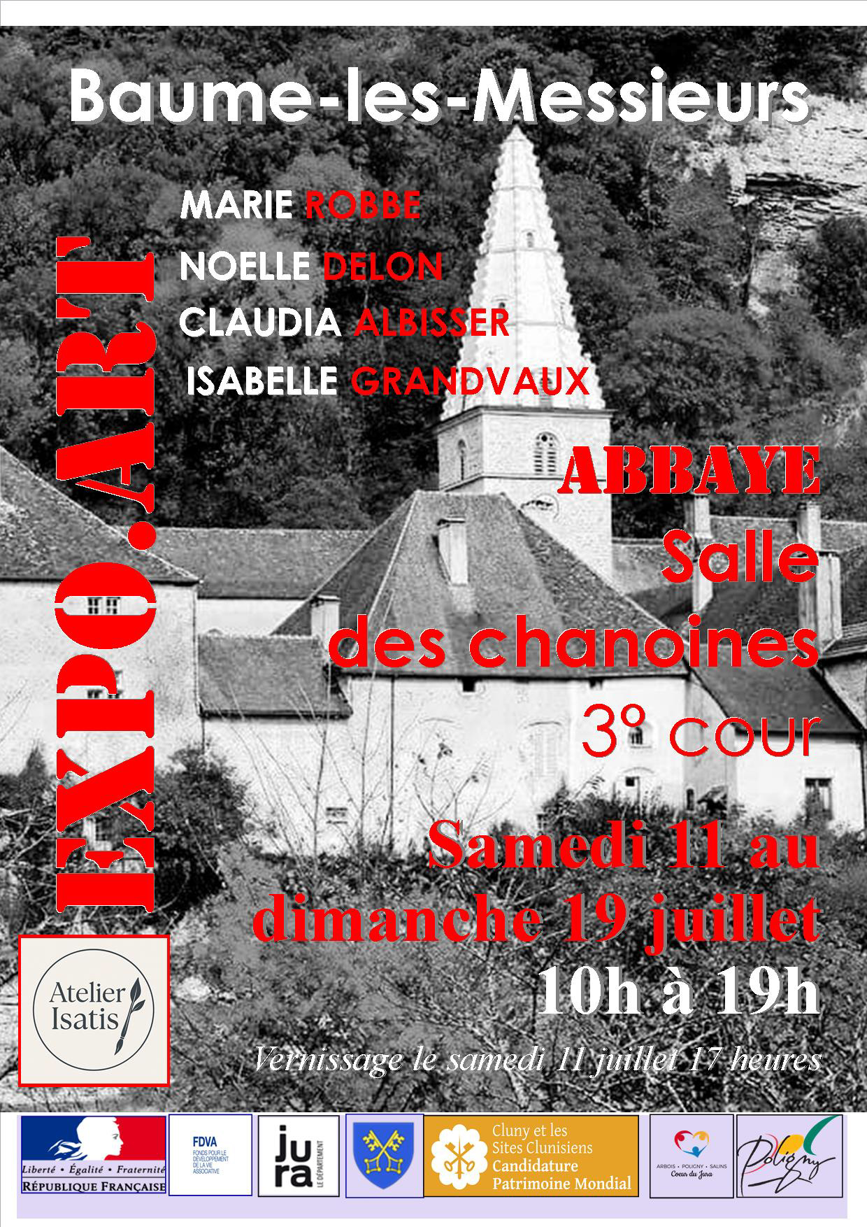 Exposition d'art -  Atelier ISATIS (Baume-les-Messieurs)