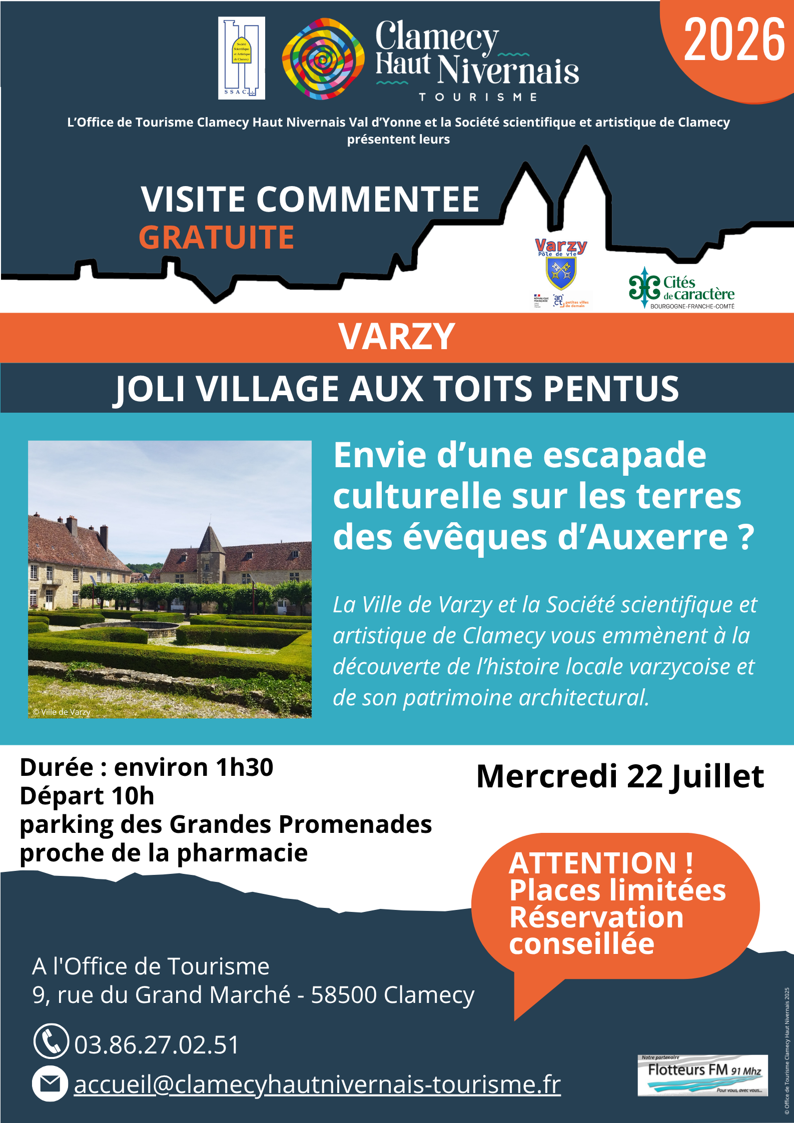 Visite commentée - Varzy, joli village aux toits pentus