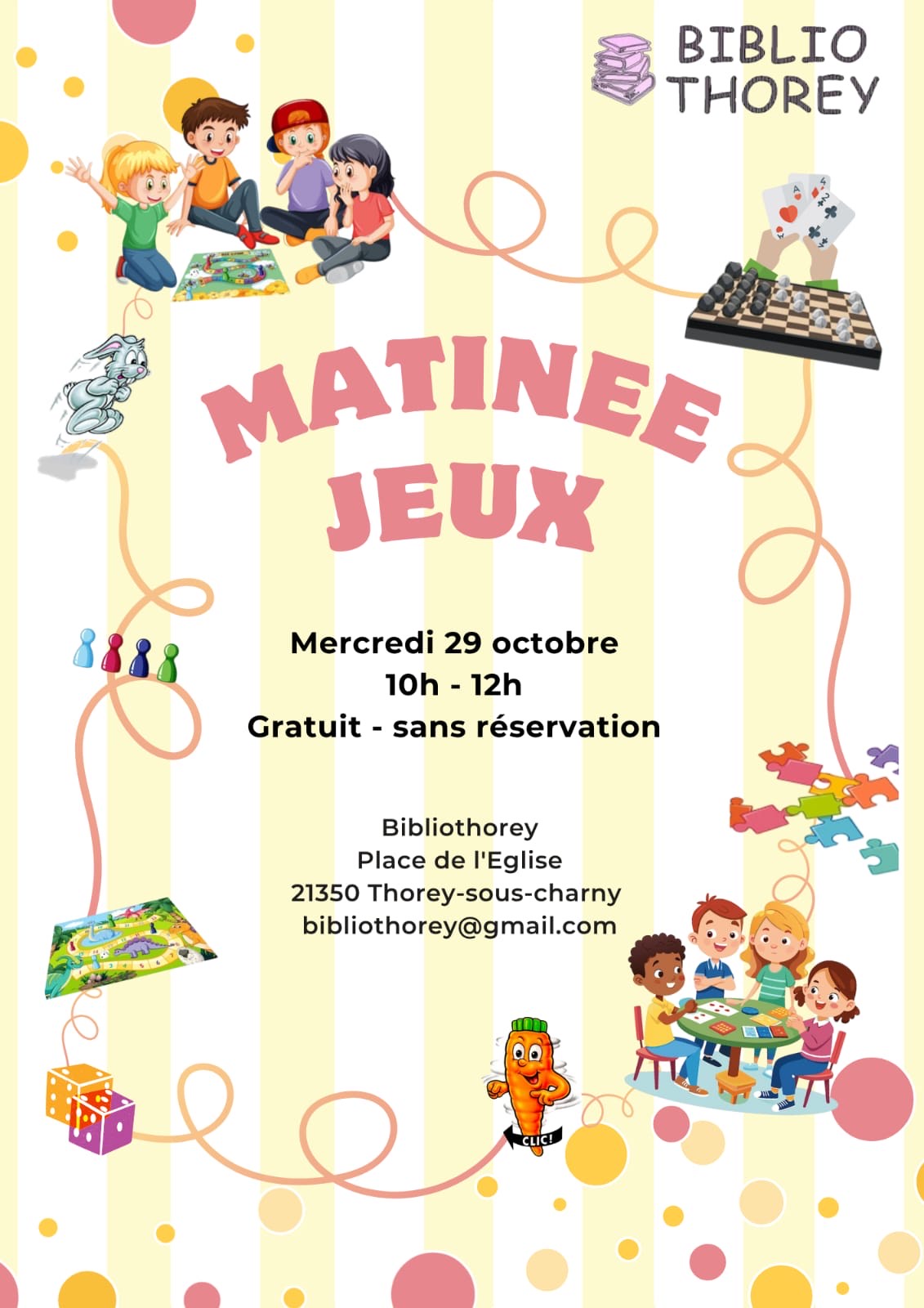 Matinée jeux en famille à Bibliothorey