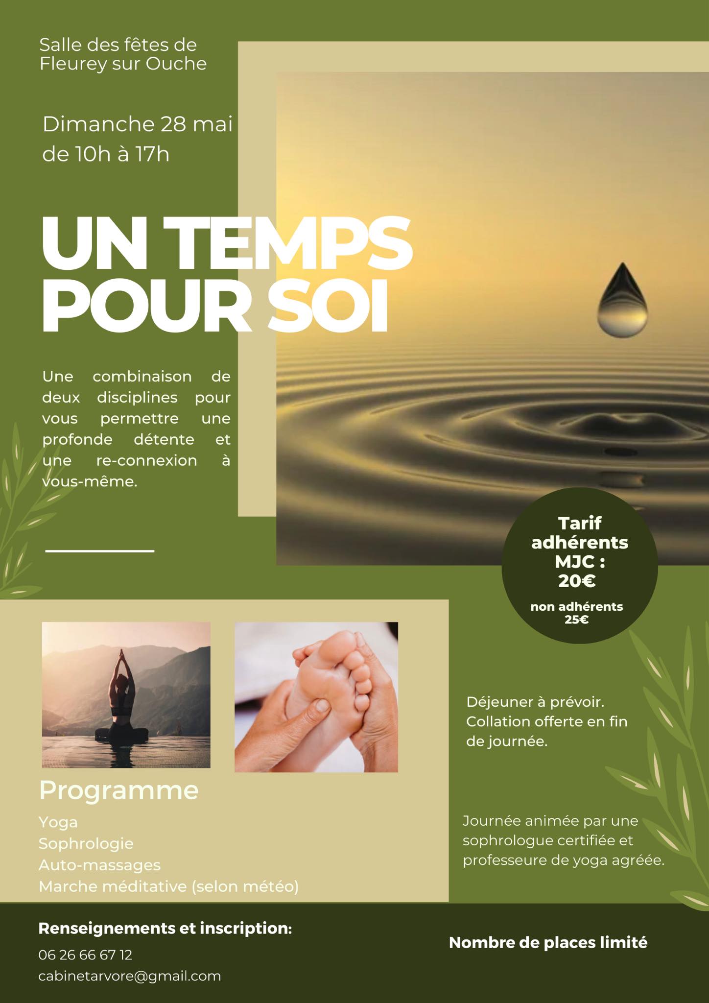 Affiche journée un temps pour soi Fleurey 28.05.23
