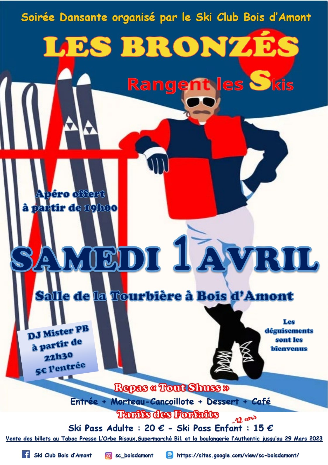 Affiche les Bronzes rangent les skis