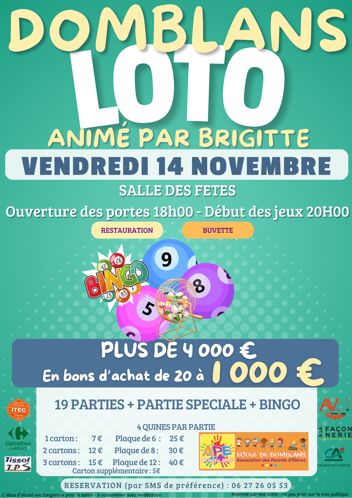 Affiche loto APE 2025