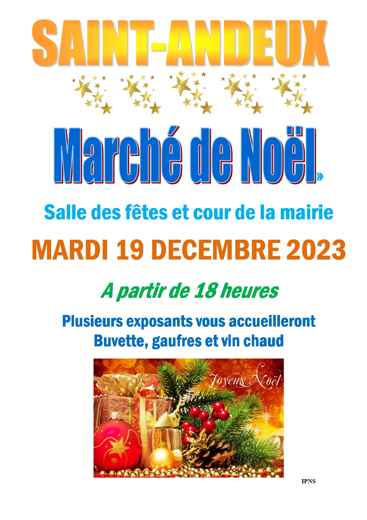 Affiche marché de NOEL 2023_st andeux