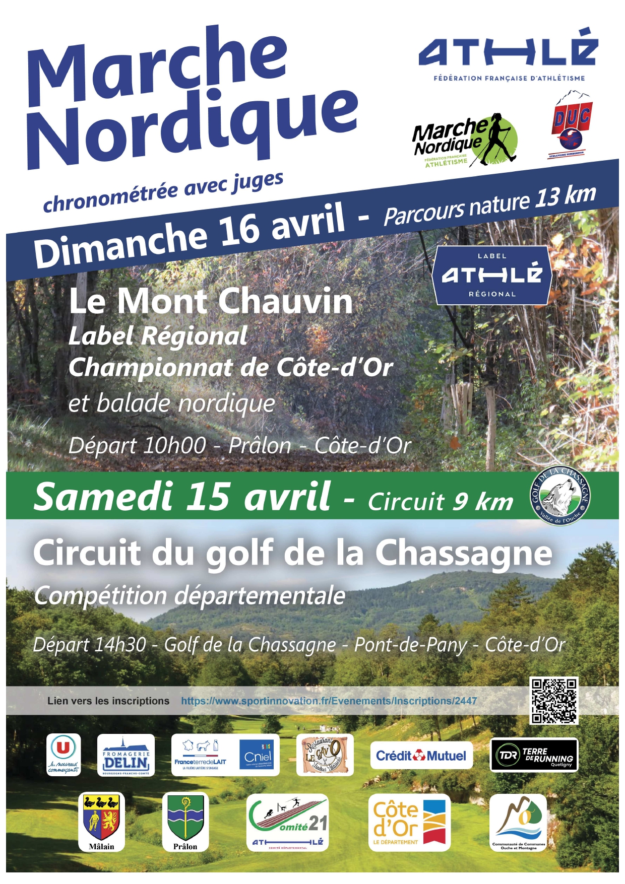 Affiche marche nordique DAS 15-16.04.23