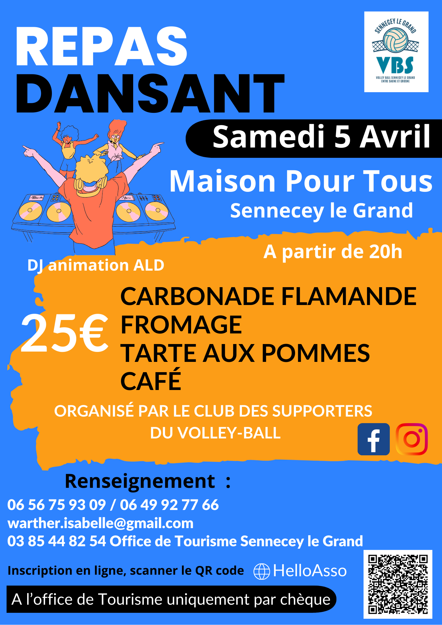 Affiche repas dansant