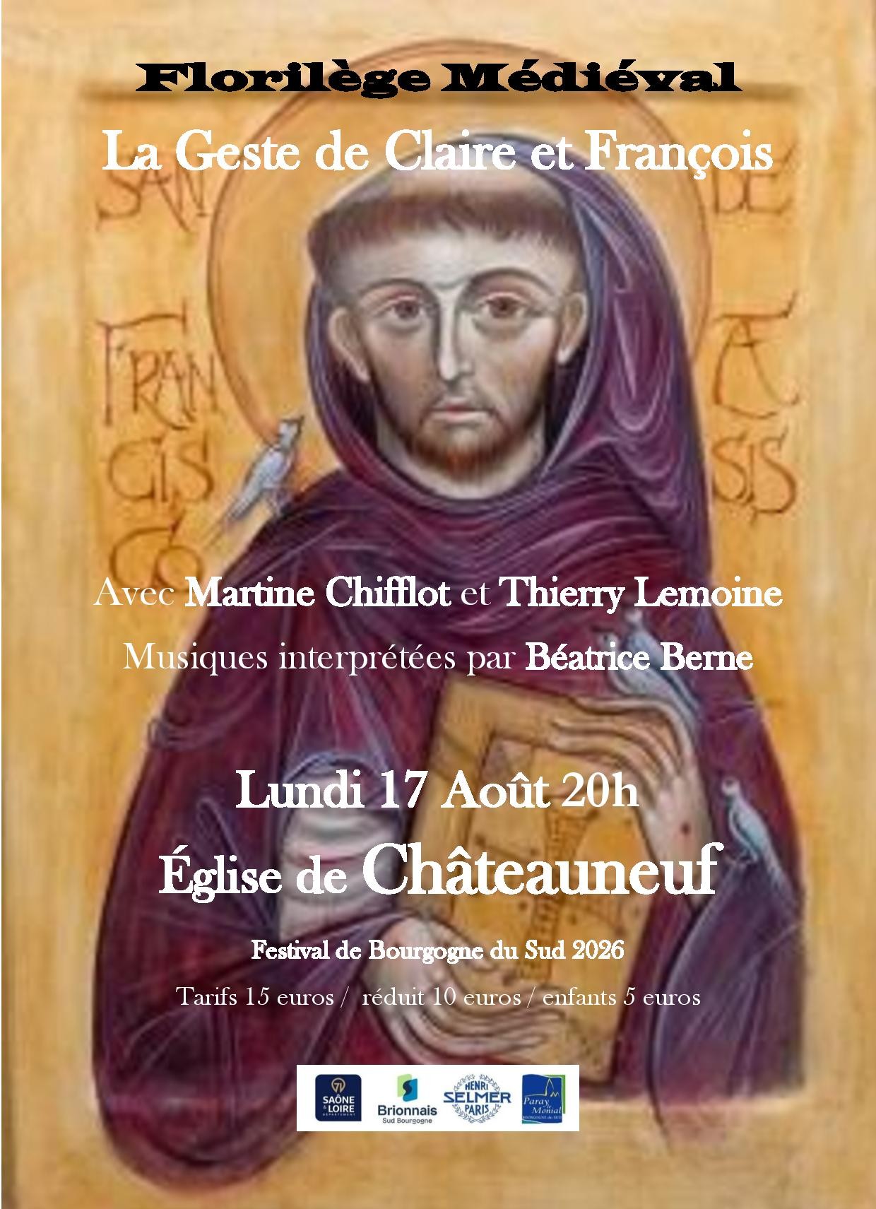 Florilège médiéval. La geste de Claire et François.