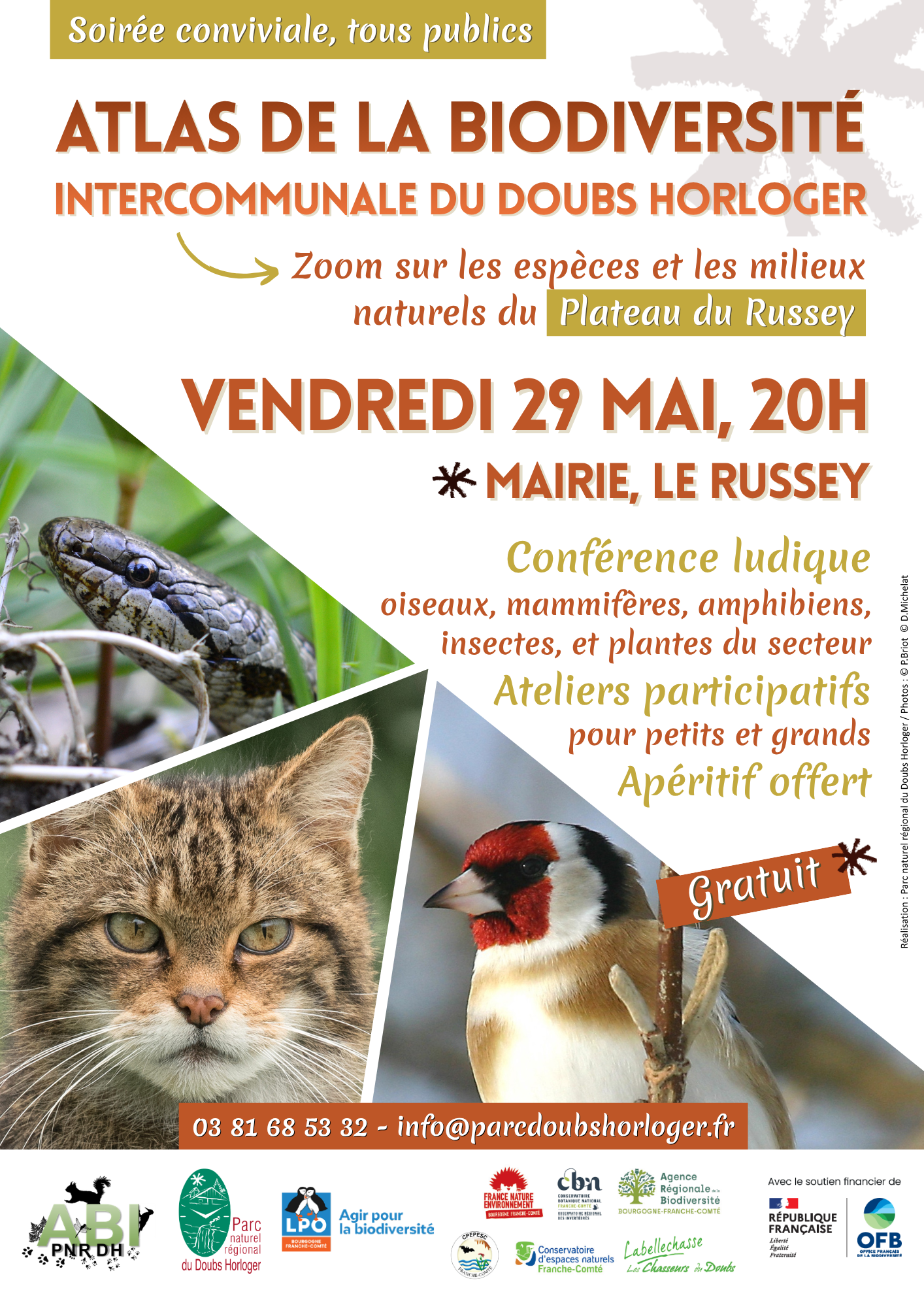 Soirée découverte de la faune et la flore du Plateau du Russey : Atlas de la Biodiversité du Doubs Horloger