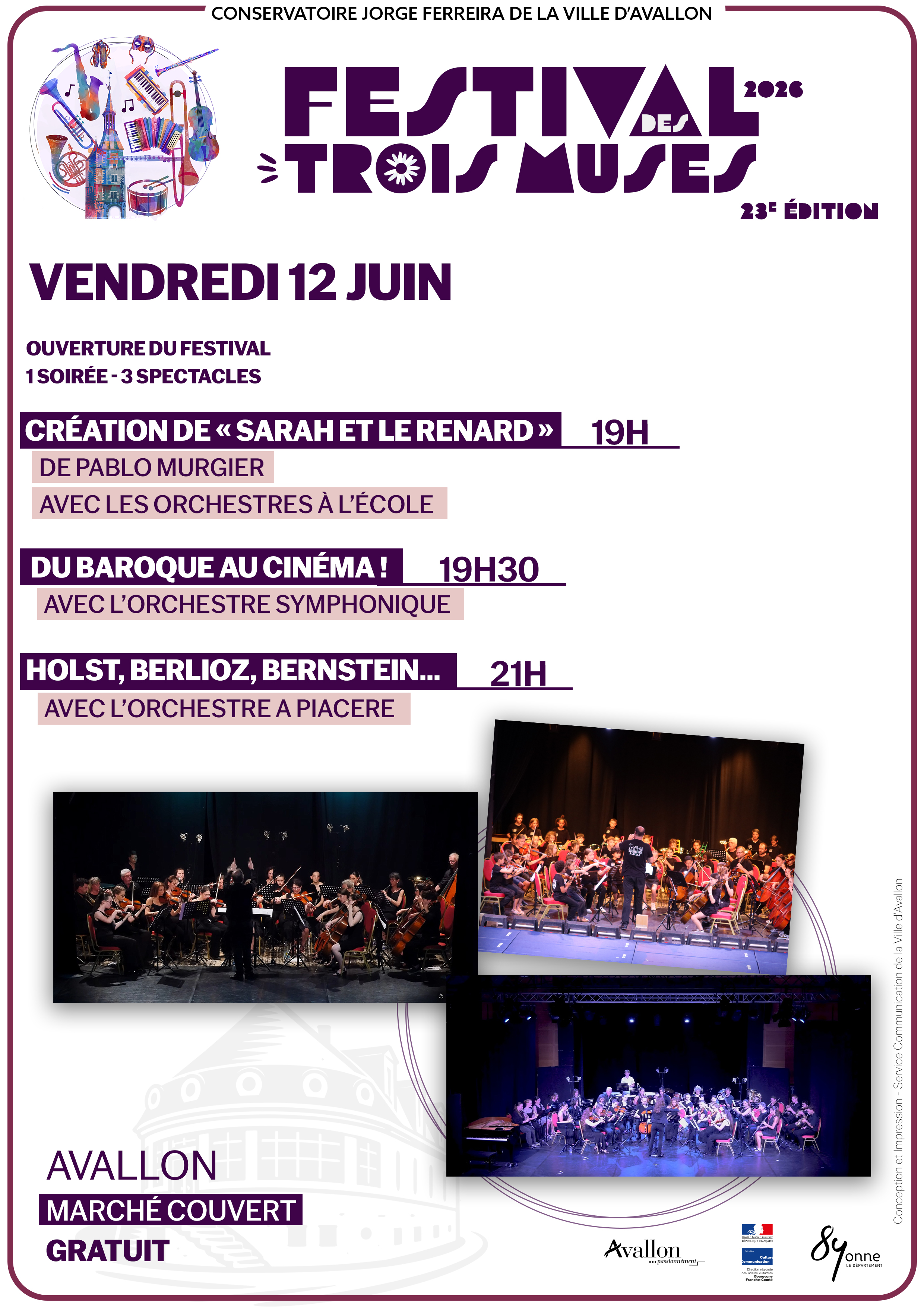 Festival des Trois Muses (#FDTM) - Soirée d'ouverture — visuel événement