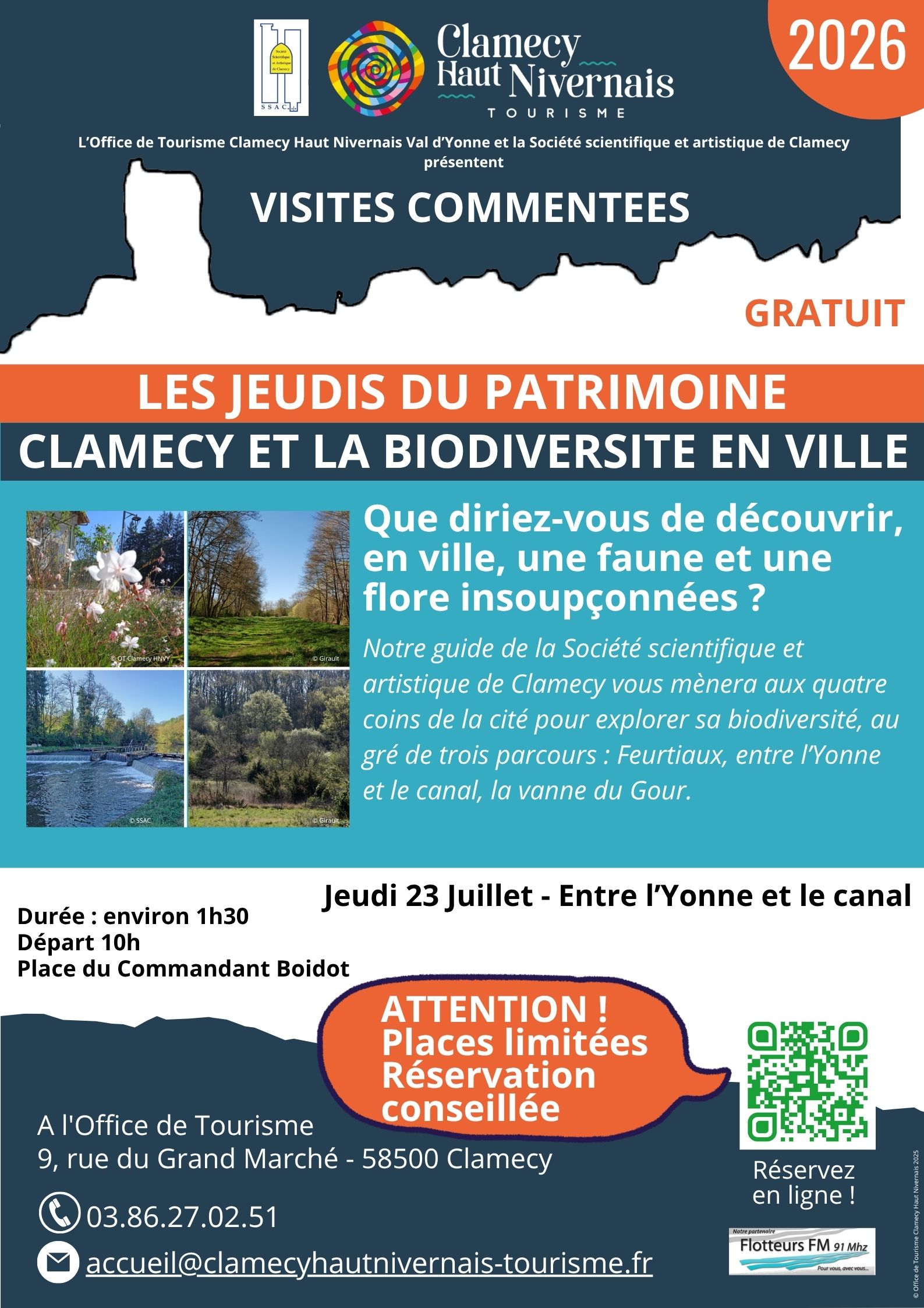 Visite commentée - Clamecy et la biodiversité en ville - Entre l'Yonne et le canal