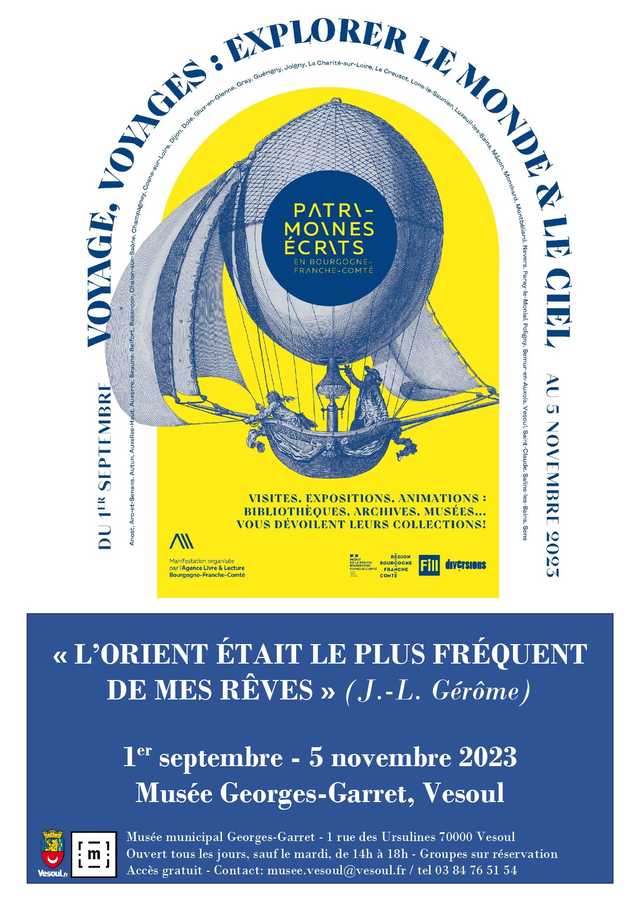 Affichette Patrimoines écrits Musée de Vesoul
