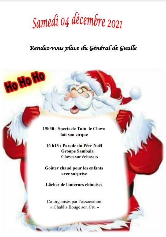 Animations Chablis Noël 4 dec