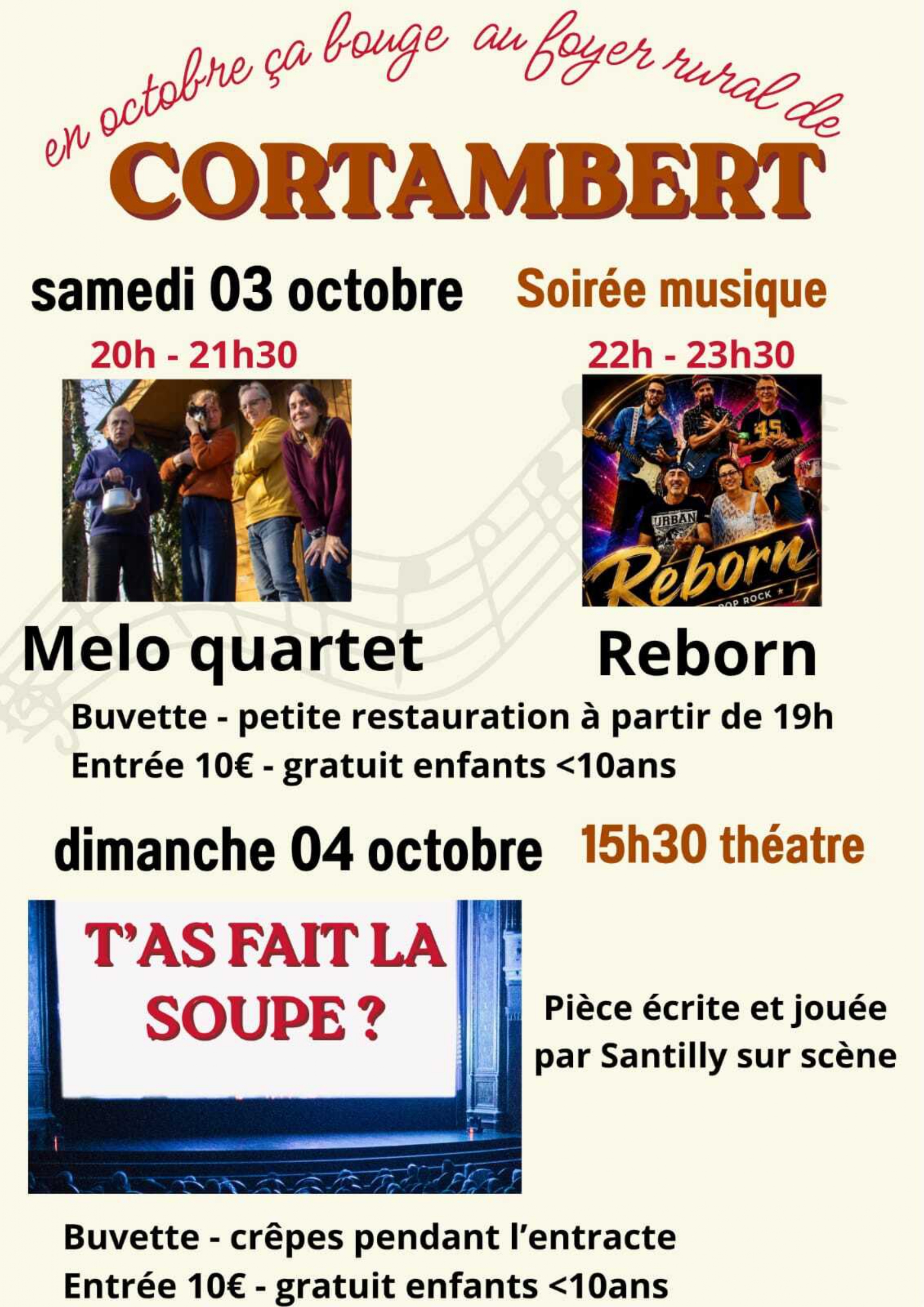 En octobre ça bouge au foyer rural de Cortambert