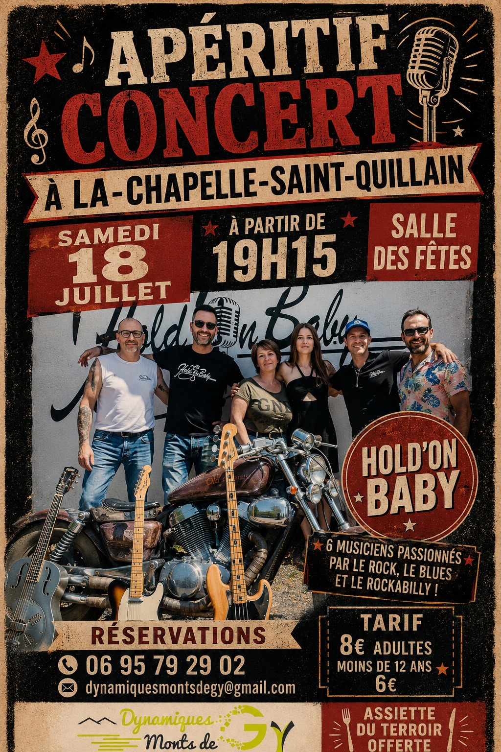 Apéritif‑concert – Hold’On Baby à La Chapelle‑Saint‑Quillain