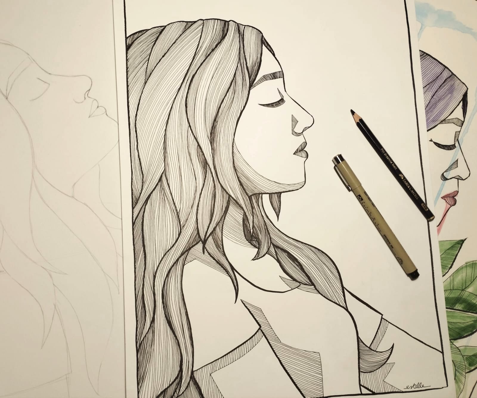 Atelier dessin : le profil méditatif — visuel événement