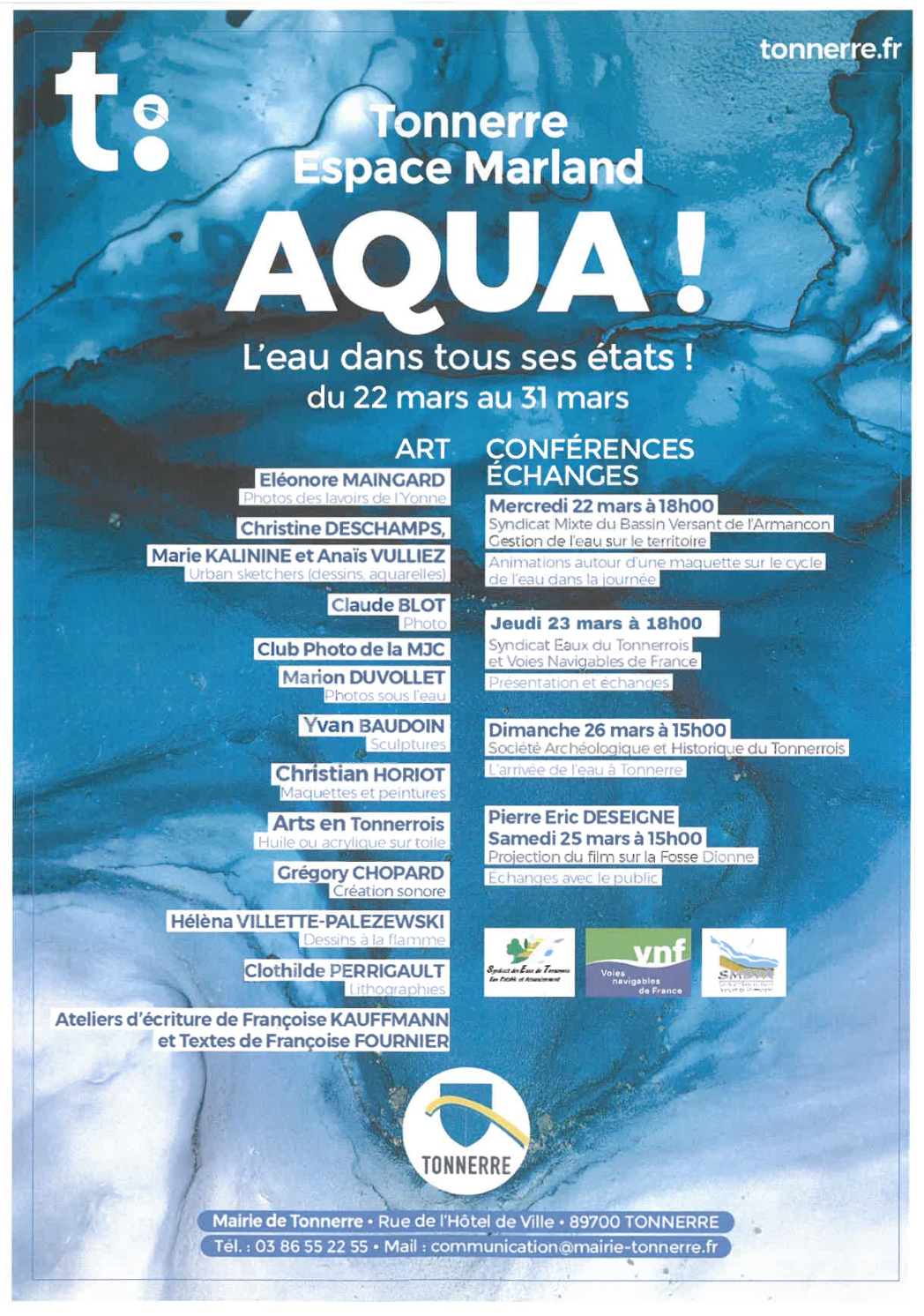 Art Festival Aqua Tonnerre 22-31 mars