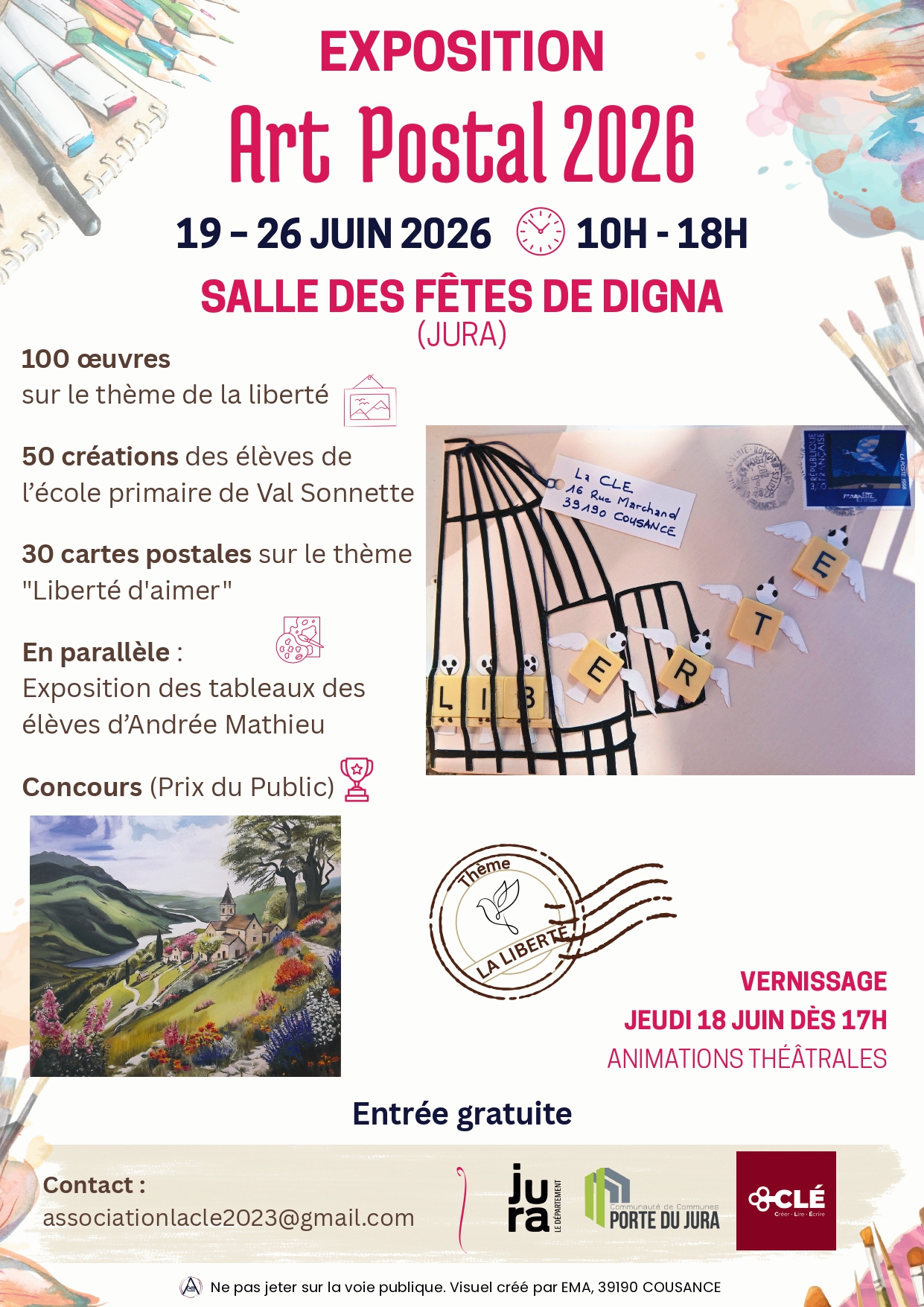 L'association La Clé expose son art postal !