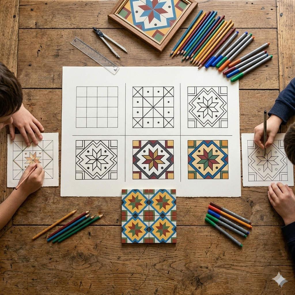 Atelier créatif à la villa Perrusson "Crée ton carreau Perrusson"