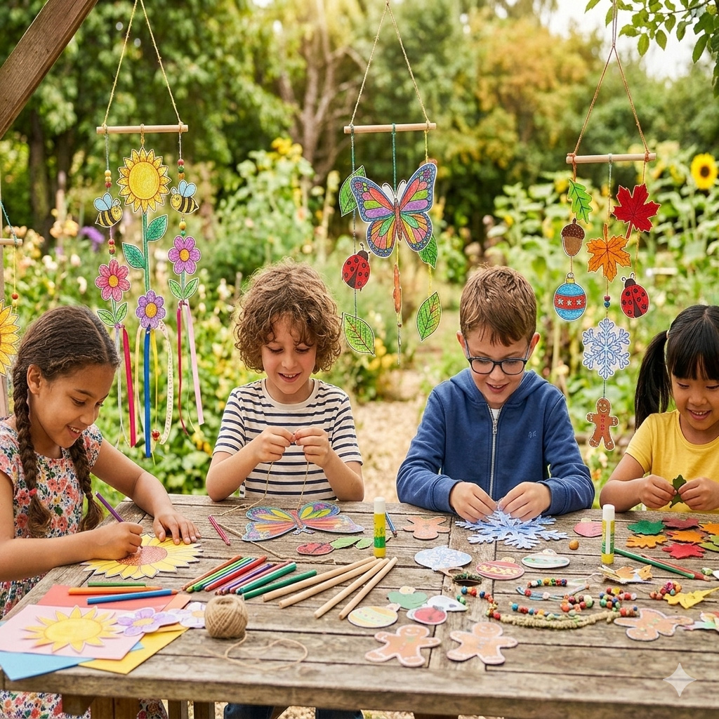 Atelier à la villa Perrusson "Crée ton mobile à vent"