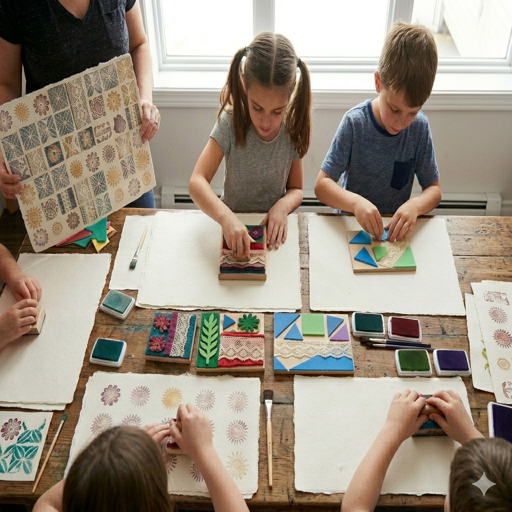 Atelier créatif à la villa Perrusson "Crée ton papier peint"