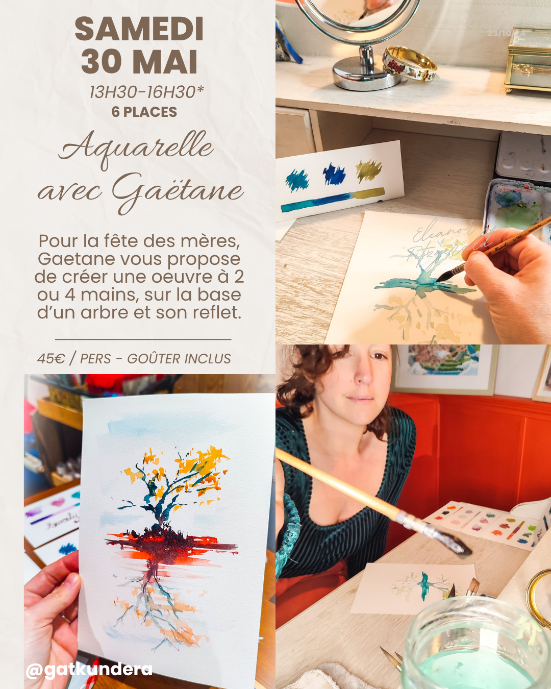 L'atelier aquarelle de Gat Kundera — visuel événement