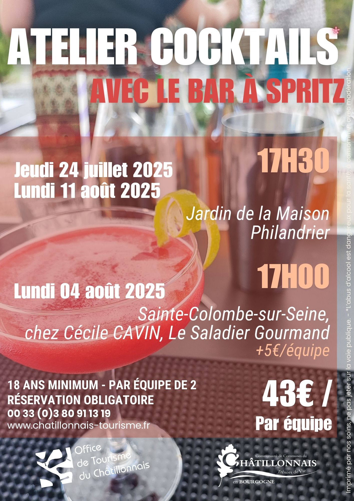 Affiches animations 2025 - Atelier Cocktails - 2025 